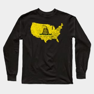 United States of America - Gadsden Flag (Distressed) Long Sleeve T-Shirt